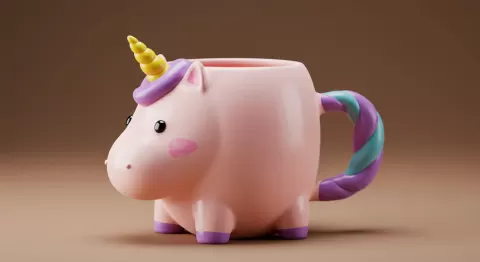 Sip of Magic: The 3D Printed Unicorn Mug of Cuteness. - Dream Weaver