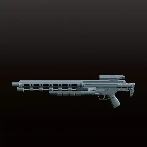 Action Figure Accessories: "Royal Space Marines - Omar Kouadio's trusted rifle." Looks old. Hits like a freight train.
