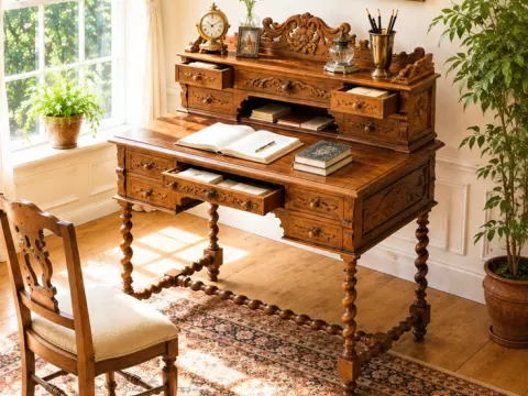 Difficult Miniature Barley-twist desk