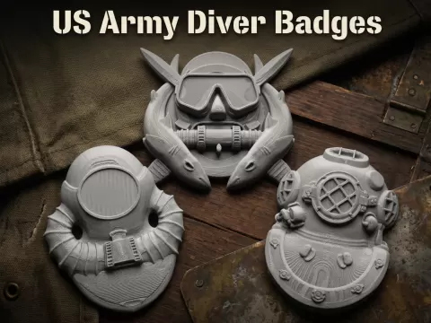 US Army Diver Badge Plaque/Signs
