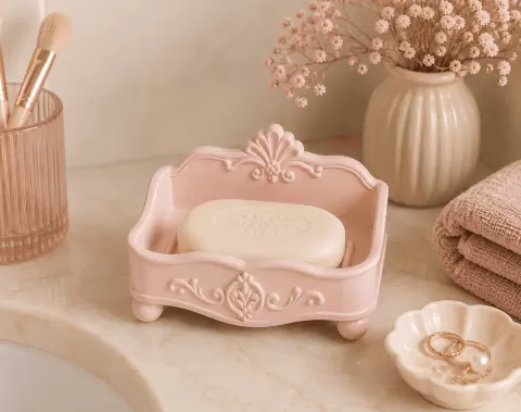 Vintage Soap Holder STL | Art Nouveau Soap Dish 3D Print File | Elegant Bathroom Decor | Rococo Soap