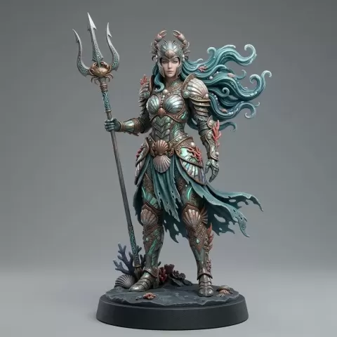 Zodiac Inspired 3D Collectibles Cancer Female Character - 3DModellerblr