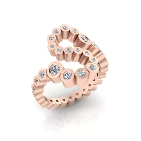 S bezel setting jewelry ring