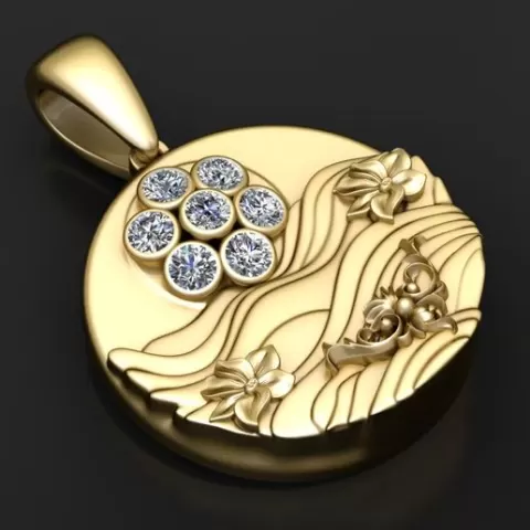 DESERT AREA COIN PENDANT 3D PRINTABLE MODEL