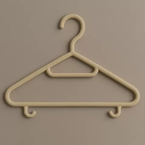 Minimalist Clothes Hanger – 3D Printable Multi-Purpose Hook Design