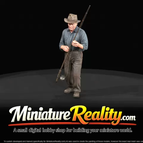 1930S MEN FISHING Fisherman 5 (1930) - HO 1:87 Master STL (print at any scale)