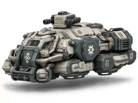 Grimdark Space Dwarf Armored Hover Tank - Vehicle