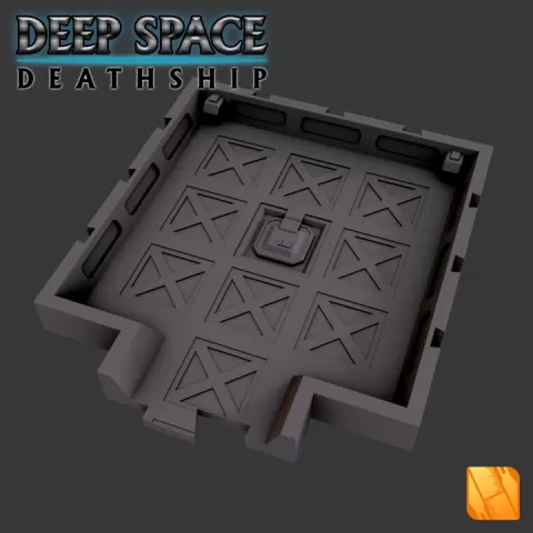 Retro Sci-Fi Tile Room Section Dead End by Jason Hall