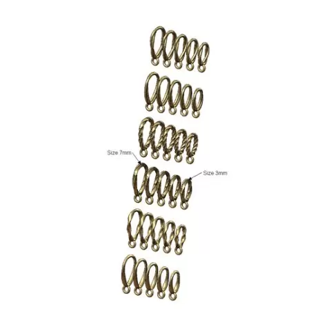 Simple twisted wire bail link with ring miniset 3D print model