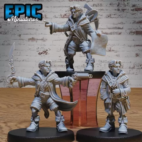 Young Halfling Cabin Boy Set / Ship Worker / Corsair Helper / Sea Servant / Small Humanoid Race / Water Crew / Mysterious Colonist / Brave Sea Fighter / Village Encounter by Epic-Miniatures