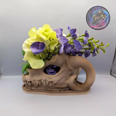 dragon skull planter