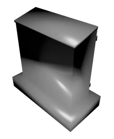 N Scale Relay Cabinet Slanted Roof