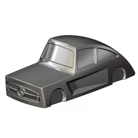 Ribbed sides scoop Mercedes 300SL gullwing grille car sculpture 3D print model