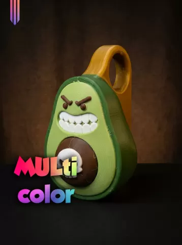 Evil Avocado Mug 3MF | Funny Decor Multi-Color | Functional