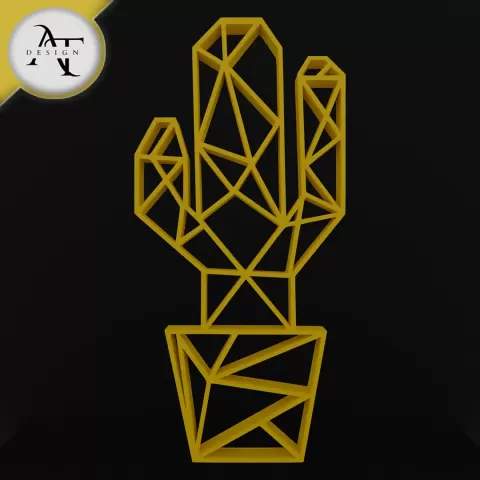 Cactus - Geometric - 2D Wall Art Decor - Apex Trace