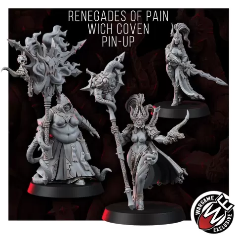 RENEGADES OF PAIN WITCH COVEN (PIN-UP) by Wargame Exclusive