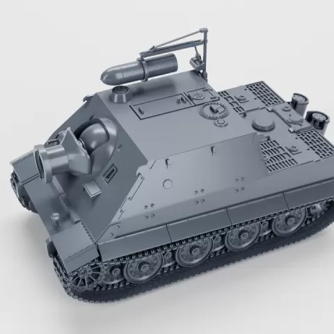 Sturmtiger-38 cm RW61 auf Sturmmörser Tiger (early+standard model) + 3 Tankmen (Germany, WW2) by Wargame3d