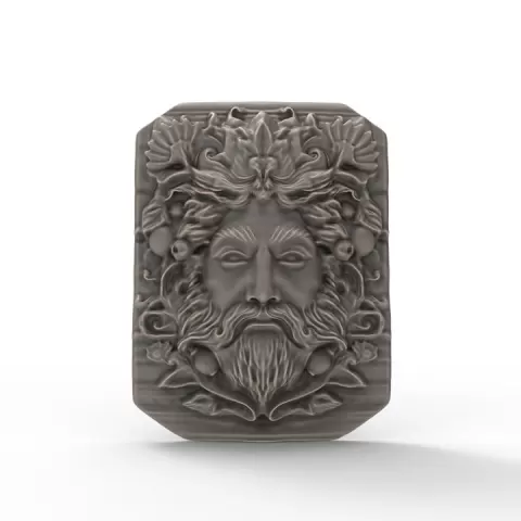 STL File Green Man Pagan Garden Sculpture Wall Hanging for CNC Router Engraving & 3D Printer by Aleksandar Marinov