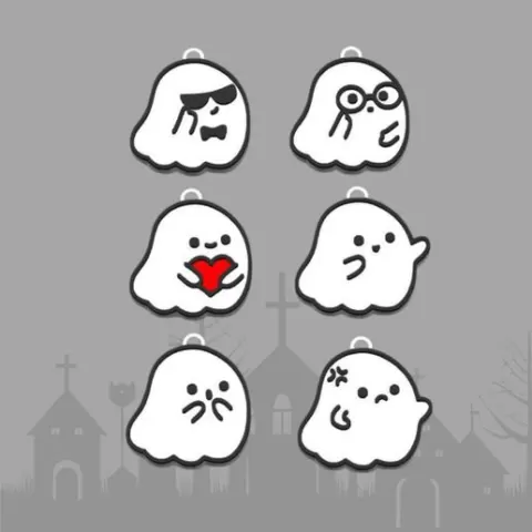 Keychain/Keyring - Cute Ghost