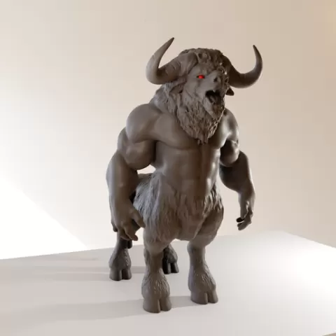 minotaur bull roaring stl