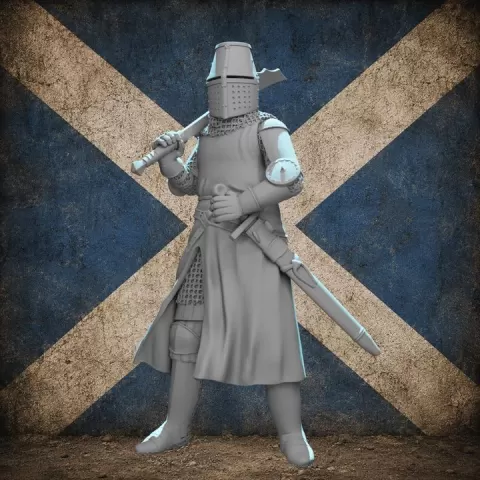 Medieval Scottish Knight – 3D Printable Highland Warrior Miniature for Wargaming by Northern Crusades Miniatures
