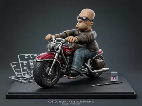 Biker Homer Simpson - Scale Custom Rider Model Kit
