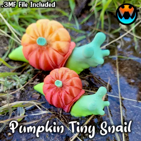 Tiny Pumpkin Snail by Cinderwing3D