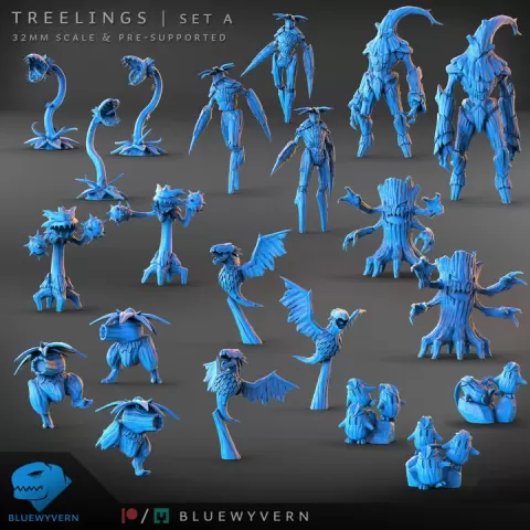 Treelings - Complete Set A by BlueWyvern