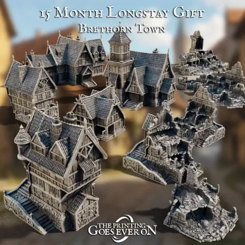 Brethorn Town - Fifteen Month Longstay Gift by The Printing Goes Ever On
