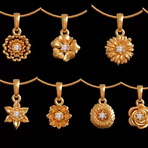 PENDANTS FLOWERS by Dmitry Tishchenkov
