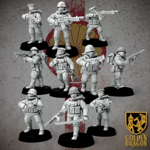 Empire of Japan - Rikusentai Naval Infantry by Golden Dragon Games
