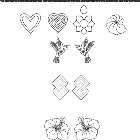 Clay Cutter : Flower Cutter : Diamond Cutter : Floral Bird Cutter : Flower Cutter : Aritos Cutter