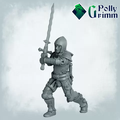 Fantasy and historic miniatures for tabletop games. Imperial Humans. Men at arms, landsknecht by PollyGrimm