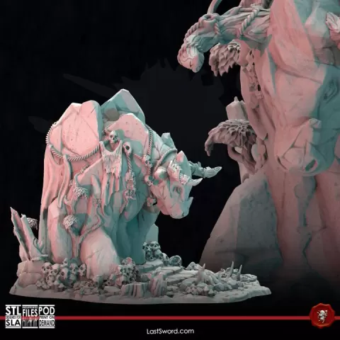 Herdstone of the Bloodmoon Tribe | 30mm Fantasy Scenery by LastSword Miniatures