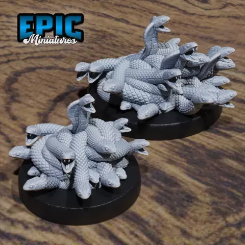 Snake Swarm Set / Serpent Folk / Sand Dune Reptile / Desert Monster Encounter / Serpentfolk Beast by Epic-Miniatures