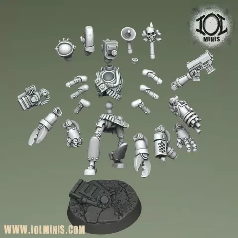 3T-H05 the Robot, Modular Build-a-Bot Miniature by Imitation of Life Miniatures