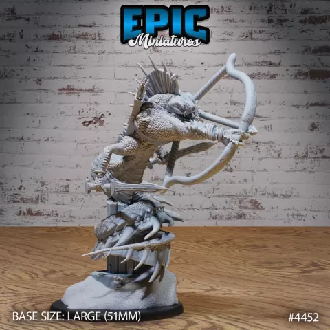 Naga Savage Shooting / Ancient Asian Serpent / Majestic Lizardfolk Warrior / Myth Creature / Legendary Leader / Underworld Monster Encounter by Epic-Miniatures