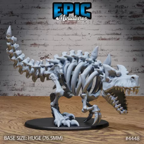 Skeleton T-Rex Roaring / Undead Dinosaur / Skelet Tyrannosaurus / Ancient Predator / Dino World Beast / Hunting Raptor / Jurassic Encounter by Epic-Miniatures