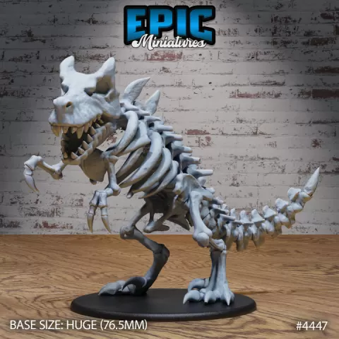 Skeleton T-Rex / Undead Dinosaur / Skelet Tyrannosaurus / Ancient Predator / Dino World Beast / Hunting Raptor / Jurassic Encounter by Epic-Miniatures