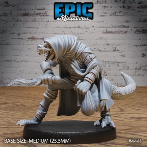 Serpent Folk Rogue / Snake Soldier / Serpentfolk Beast / Sand Dune Reptile / Desert Monster Encounter by Epic-Miniatures