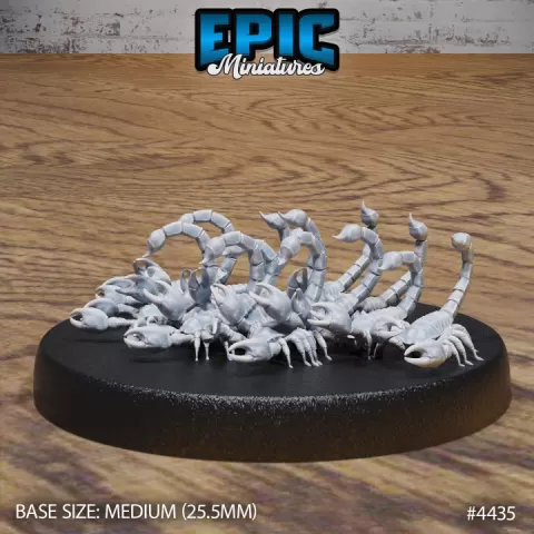 Scorpion Swarm Big / Arachnid Beast / Evil Poison Creature / Wild Southern Army / Grasping Pincers Monster / Desert Encounter by Epic-Miniatures