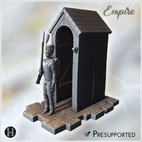 French Napoleonic infantry soldier standing in front of wooden post (20) - Napoleonic era Wars Historical Eagles France 1st 32mm 28mm 20mm 15mm by Hartolia Miniatures