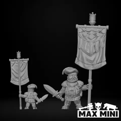 Halfling Merc Battle Standard by Max Mini