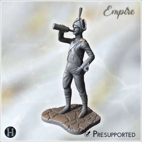 Drunk Napoleonic soldier 2 - Napoleonic era Wars Historical Eagles France 1st 32mm 28mm 20mm 15mm by Hartolia Miniatures