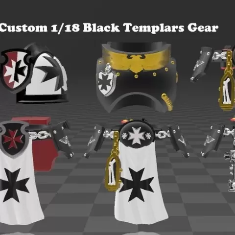 Custom 1/18 Black Templars Gear 2026