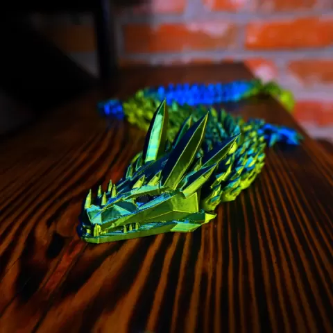 Articulated Ice Dragon - Print-in-Place | Flexi dragon | STL file for 3D Printing by ThePrintingBros