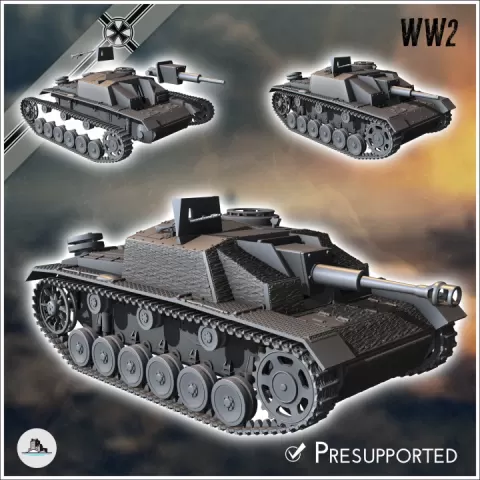 Sturmhaubitze StuH 42 Ausf. G 1943 (Sd.Kfz. 142-2) - Germany Eastern Western Front Normandy Stalingrad Berlin Bulge WWII by Hartolia Miniatures