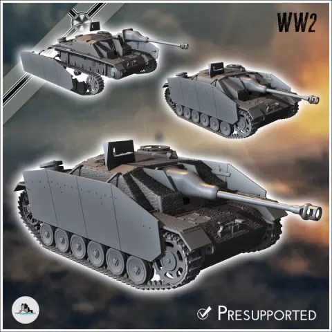 Sturmgeschutz StuG III Ausf. G 1944 Sturmi late production (Sd.Kfz. 142-1) - Germany Eastern Western Front Normandy Stalingrad Berlin Bulge WWII by Hartolia Miniatures