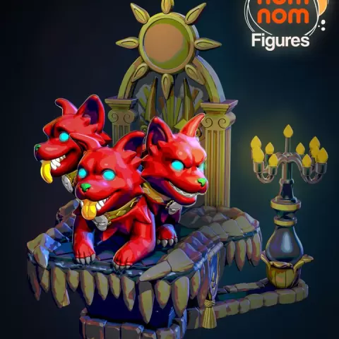 Chibi Triple Head Underworld Hound by Nomnom Figures