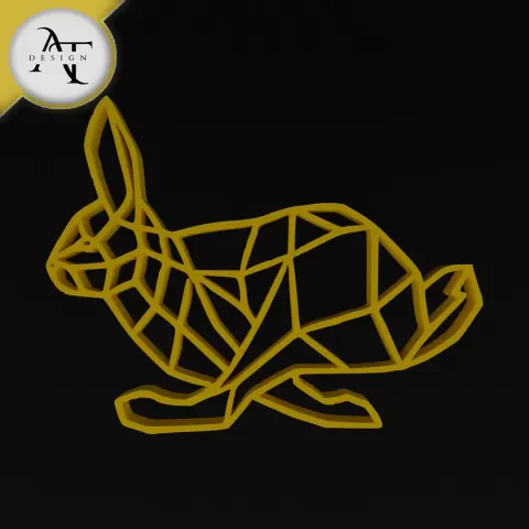 Rabbit - Geometric - 2D Wall Art Decor - Apex Trace